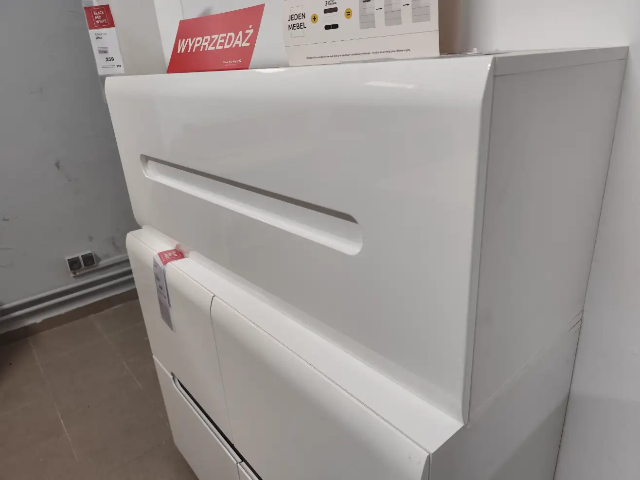 Black Red White Szafka wisząca AZTECA TRIO 105 cm biały połysk Black Red White Szafka wisząca AZTECA TRIO 105 cm biały połysk